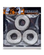 Oxballs Fat Willy 3 Pack Jumbo Stretchy Flextpr Cock Rings Clear box