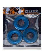 Oxballs Fat Willy 3 Pack Cock Rings Jumbo Stretchy Flextpr Space Blue box