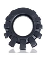 Cock Lug Lugged Silicone Cock Ring Black Rubbery Nubs Oxballs fonr