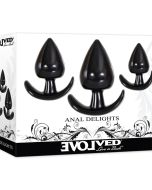 Evolved Anal Delights 3 Sizes Butt Plug Set box