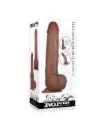 Evolved Flexskin Poseable Realistic Textured Dildo 9" Dark Waterproof box