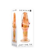 Gender X Just The Tip Glass Crowned Dead Slim Shaft Plug Dildo box