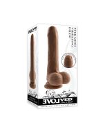 Evolved Peek A Boo Vibrating Dildo Dark Rechargeable Life Like