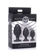 Master Series Triple Juicers Silicone Star Shape Anal Plug Trainer Set box