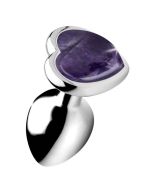 Anal Plug Booty Sparks Gemstones Amethyst Small Heart Shaped side