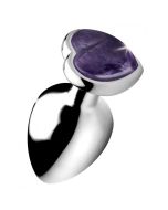 Anal Plug Booty Sparks Gemstones Amethyst Heart Shaped Large side