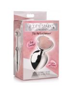 Anal Plug Heart Shaped Booty Sparks Gemstones Rose Quartz Medium box