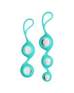 Cloud 9 Health & Wellness Borosilicate Glass Teal Kegel Training Set both