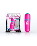 Super Sweet Bullet Vibrator Pink Rock Candy Water Resistant