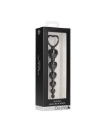 Shots Toys Ouch Silicone Anal Heart Beads Black box