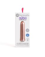 Bullet Vibrator Sensuelle Nubii 15 Function Blush Rose Gold Waterproof box