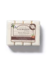 Sweet Almond Natural Moisturizing Bar Soap 4 Ct 3.5 Oz A La Maison front