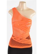 Women Seamless Single Shoulder Tank Top  AML9113 WK Apparel Lingerie