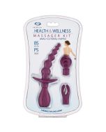 Rechargeable Vibrator & Tips Plum