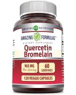 Quercetin Bromelain 120 Veggie Capsules Joint Health Amazing Formulas