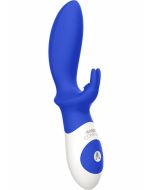The Backdoor Rabbit Silicone Usb Rechargeable Dual Vibe Splashproof Navy Blue