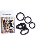 Leather Cock Cage 3 Enhancement Rings