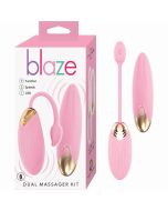 Blaze Dual Massager Kit Pink display Box