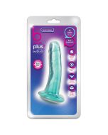 Blush B Yours Plus Hard N Happy 5" Realistic Dildo Transparent Teal box