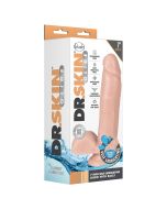 Realistic Dildo Blush Dr. Skin Glide 7" Self Lubricating Balls Vanilla box