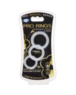 Cloud 9 Pro Sensual Silicone Cock Ring 3 Pack Clear
