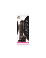 Colours Dual Density 8" Dildo Dark Brown Cock