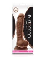 Colours Dual Density 8" Dildo Brown