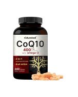 CoQ10 400mg with Omega 3 Capsules Front View