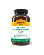 Country Life Betaine HCl Pepsin 600 mg 250 Tablets Front View