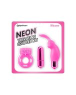 Neon Vibrating Couples Kit Pink
