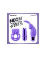 Neon Vibrating Couples Kit Purple