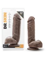 Dr Skin Mr D 8.5" Dildo Suction Cup Chocolate