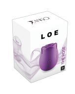 Vibrator Loe The Rose Suction Stimulator Silicone Purple Rechargeable box