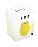 Vibrator Loe The Rose Suction Stimulator Silicone Yellow Rechargeable box