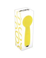 Pocket Wand Vibrator Yellow Petites Lil Exclaim Silicone Rechargeable box