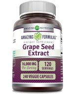 Grapeseed Extract 16,000 mg 240 Veggie Caps Amazing Formulas