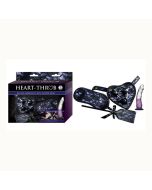 Heart-Throb Deluxe Harness Kit With Curved Dong Purple