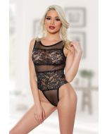 Allure Heather & Lace Teddy balck