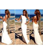 Women Long Sexy Backless Bodycon Sleeveless Evening Cocktail Prom Party Dress