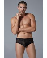 Luca Men’s Leopard Brief Mid Rise Full Back front pose