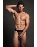 Luca Men's Star Jock Elastic Thigh Straps Open Back front pose