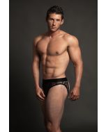 Luca Men's Lace Open Back Brief Elastic Waistband
