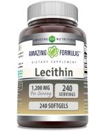 Lecithin Dietary Supplement 1200mg 240 Softgels Amazing Formulas