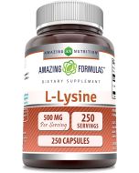 L Lysine 500mg 250 Caps Immune Support Supplement Amazing Formulas