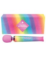 Le Wand Limited Edition Vibrator Rainbow Petite both