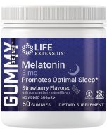 Life Extension Melatonin 3mg Strawberry Flavor 60 Gummies front