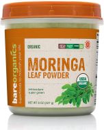 Moringa Leaf Powder 8 Oz Antioxidant Super Green BareOrganics