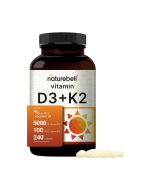NatureBell Vitamin D3 K2 Softgels with Coconut Oil Bottle