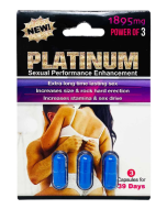New Platinum 1895mg 39 Days Male Enhancement 3 pills Pack
