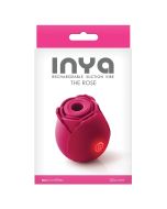 Inya The Rose Silicone Rechargeable Suction Cup Vibrator Red boxed